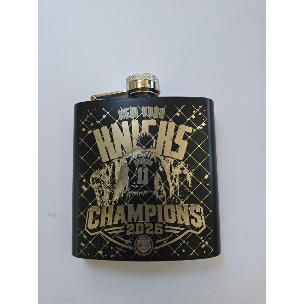 Knicks flask championship 2026 engraved handmade adult
